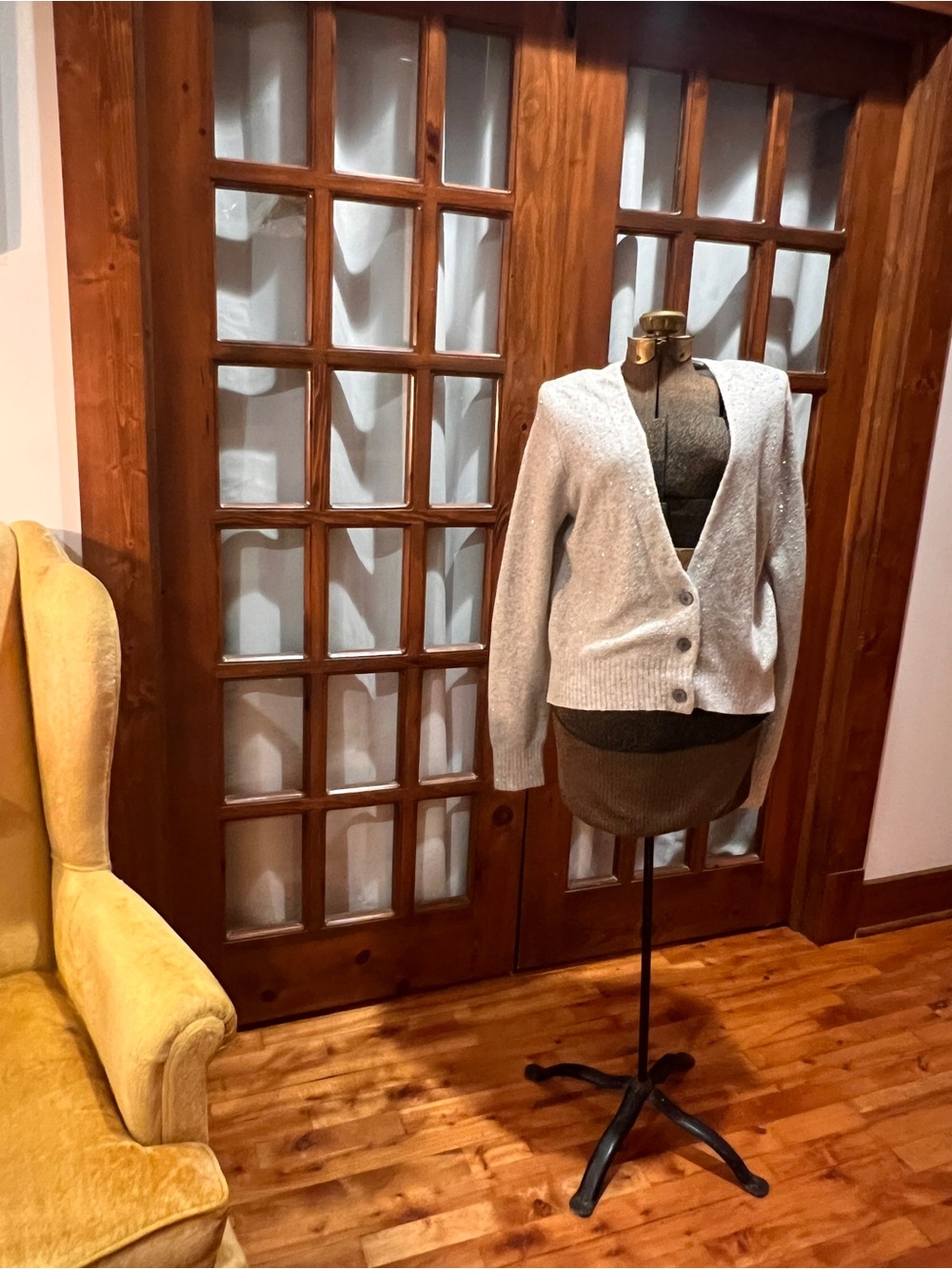 J. Crew V-Neck Sparkle Cardigan Merino/Alpaca-blend